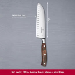 Кованый нож-сантоку 17 см Victorinox GRAND MAITRE Wood Santoku 7.7320.17G