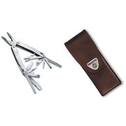 Мультитул Victorinox SWISSTOOL SPIRIT XC 3.0227.L + коричневый кожаный чехол