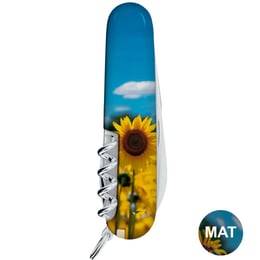 Швейцарський складаний ніж 91мм Victorinox CAMPER UKRAINE 1.3613.7.T3200pw