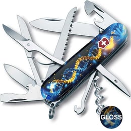 Швейцарский складной нож 91мм Victorinox HUNTSMAN UKRAINE ДНК Украинца 1.3713.3.T3270pw