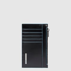 Картхолдер з монетницею Piquadro BLUE SQUARE (B2) Black PP6561B2R_N