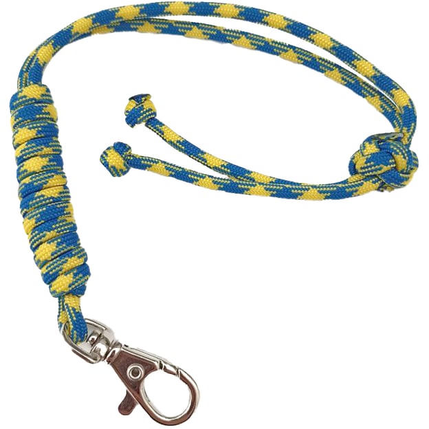 Темляк з карабіном Синьо-жовтий смугастий (1,4м)