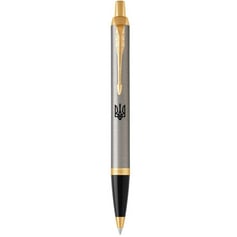 Ручка кулькова Parker IM UKRAINE Brushed Metal GT BP Тризуб