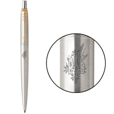 Ручка кулькова Parker JOTTER UKRAINE Stainless Steel GT BP Тризуб з пшеницею