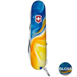 Швейцарський складаний ніж 91мм Victorinox HUNTSMAN UKRAINE 1.3713.7.T3250pw