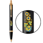 Ручка шариковая Parker IM UKRAINE Black GT BP Цветы