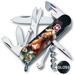 Швейцарський складаний ніж 91мм Victorinox CLIMBER ZODIAC Кінь-переможець 1.3703.3.Z5300pk