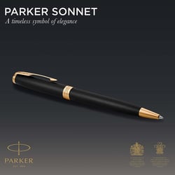 Ручка шариковая Parker SONNET Matte Black Lacquer GT BP
