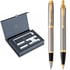 Подарочный набор Parker IM Brushed Metal GT FP+BP (перо + шариковая)