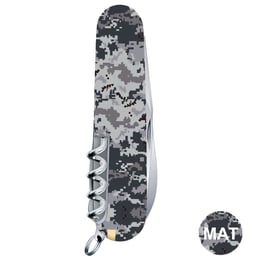 Швейцарский складной нож 91мм Victorinox HUNTSMAN ARMY Пиксель синий с крас. Лого 1.3713.3.W3943p