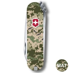 Складной нож 58 мм Victorinox CLASSIC SD ARMY Пиксель с красным Лого 0.6223.3.W3941pw