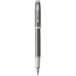Ручка перова Parker IM Premium Dark Espresso Chiselled CT FP F