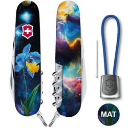 Швейцарський складаний ніж 91мм Victorinox CAMPER DESIGN Блакитно-жовтий ірис 1.3613.3.R2060pk