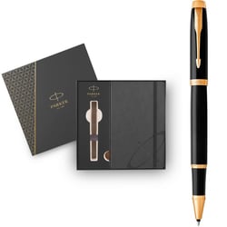 Подарочный набор Parker IM Black GT RB (роллер + блокнот Parker)