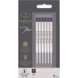 Стержень Parker QuinkFlow шариковый черный F (6 шт)