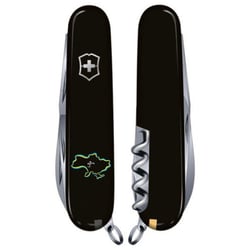 Швейцарський складаний ніж 91мм Victorinox HUNTSMAN UKRAINE 1.3713.3_T1290u