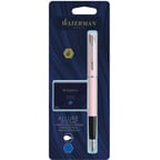 Ручка перьевая Waterman ALLURE Pastel Pink CT FP F + упаковка картриджей Mini (блистер)