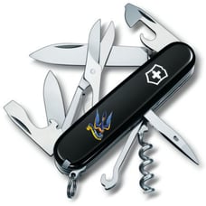 Швейцарський складаний ніж 91мм Victorinox CLIMBER UKRAINE 1.3703.3_T1220u