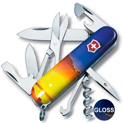 Швейцарский складной нож 91мм Victorinox CLIMBER UKRAINE 1.3703.7.T3220pw