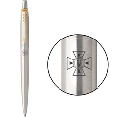 Ручка кулькова Parker JOTTER ARMY Stainless Steel GT BP Емблема ДСНС України