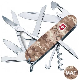 Швейцарский складной нож 91мм Victorinox HUNTSMAN ARMY Пиксель песочный с крас. Лого 1.3713.7.W3945p