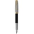 Ручка перьевая Parker SONNET Metal & Black Lacquer GT FP18 F