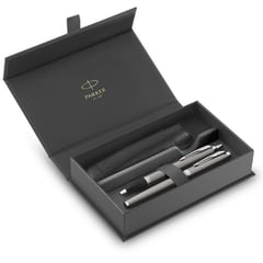 Подарунковий набір Parker IM Stainless Steel CT FP+BP (ручка-перо + кулькова + чохол)