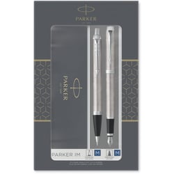 Подарочный набор Parker IM Stainless Steel CT FP+BP (перо + шариковая ручка)