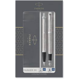 Подарочный набор Parker IM Stainless Steel CT FP+BP (перо + шариковая ручка)
