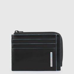 Картхолдер з монетницею Piquadro BLUE SQUARE (B2) Black PP4822B2R_N