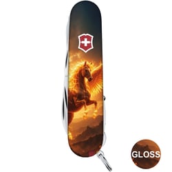 Швейцарський складаний ніж 91мм Victorinox HUNTSMAN ZODIAC Вогняний пегас 1.3713.3.Z5250pk