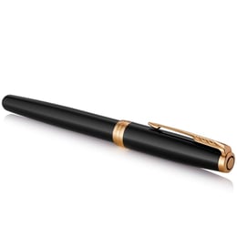 Подарунковий набір Parker SONNET Black Lacquer GT FP M (перова ручка та картхолдер)