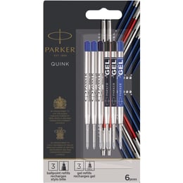 Набор стержней Parker Quink Discovery (шарик. 3шт + GEL 3шт)