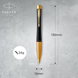 Подарочный набор Parker URBAN Twist Muted Black GT BP (шариковая ручка + блокнот Parker)
