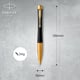 Подарунковий набір Parker URBAN Twist Muted Black GT BP (кулькова ручка + блокнот Parker)