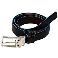 Ремінь двосторонній Piquadro BLUE SQUARE (B2) Black-Cognac CU2619B2_NMO