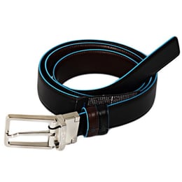 Ремінь двосторонній Piquadro BLUE SQUARE (B2) Black-Cognac CU2619B2_NMO