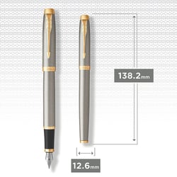Ручка перьевая Parker IM Brushed Metal GT FP F