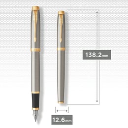 Ручка перьевая Parker IM Brushed Metal GT FP F