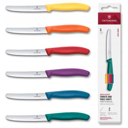 Набір серейторних ножів 11 см для томатів Victorinox SWISS CLASSIC (6 ножів) 6.7836.6C1