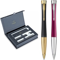 Подарочный набор Parker URBAN Muted Black GT BP + Vibrant Magenta CT BP (2 шариковые ручки)