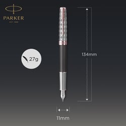 Ручка перьевая Parker SONNET Metal & Grey Lacquer PGT FP18 F