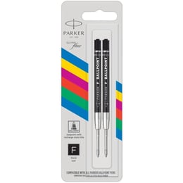 Стержень Parker QuinkFlow (Economy) шариковый черный F (2 шт)