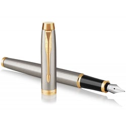 Подарочный набор Parker IM Brushed Metal GT FP+BP (перо + шариковая)