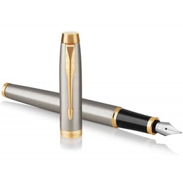 Подарочный набор Parker IM Brushed Metal GT FP+BP (перо + шариковая)