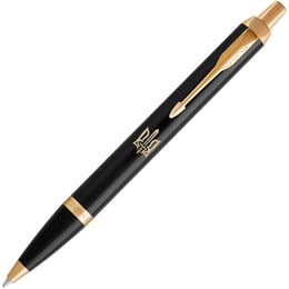 Ручка шариковая Parker IM UKRAINE Black GT BP Трезубец ОУН