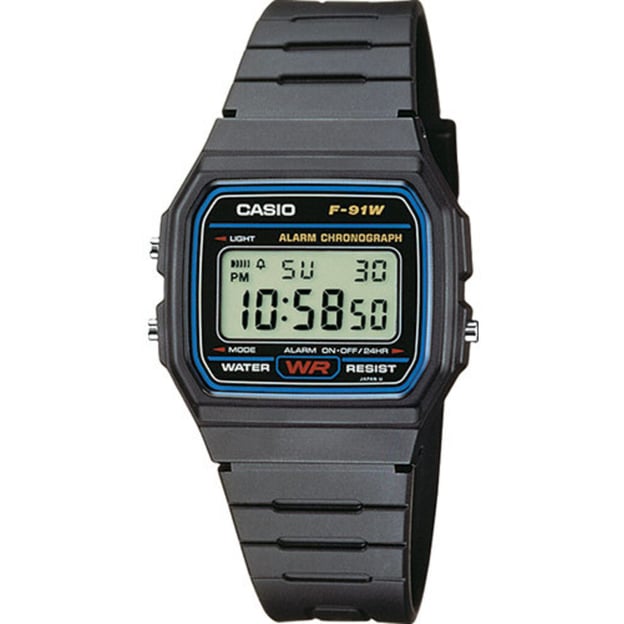 Годинник 33 мм Casio STANDARD Digital F-91W-1YEG