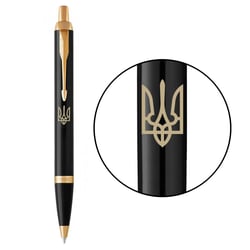 Подарунковий набір Parker IM UKRAINE Black GT BP Тризуб (кулькова ручка + блокнот Parker)