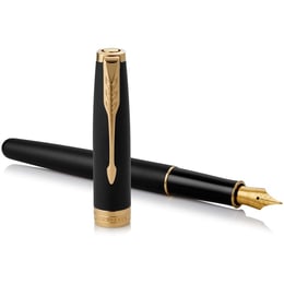 Ручка перьевая Parker SONNET Matte Black Lacquer GT FP F