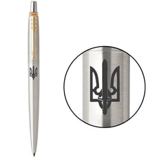 Ручка кулькова Parker JOTTER UKRAINE Stainless Steel GT BP Тризуб-Меч